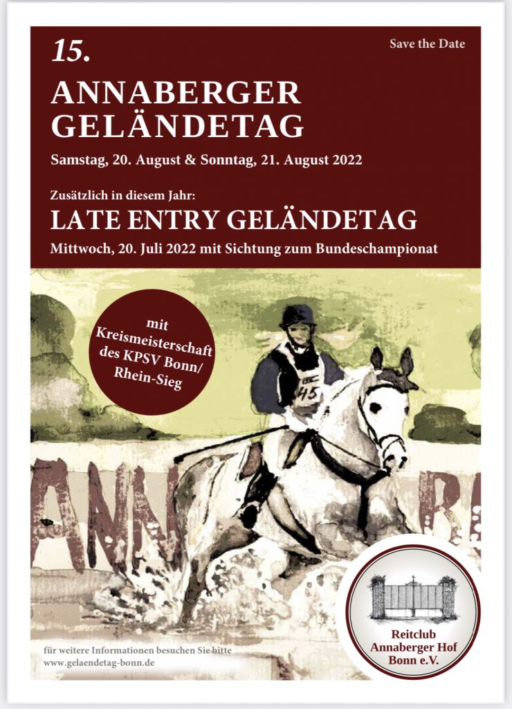 SAVE THE DATE: 15. Annaberger Geländetage und Late Entry Geländetag in Bonn